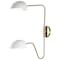 Nuvo Trilby 2-Light Wall Sconce - Matte White with Burnished Brass 60/7394 - alternate 4